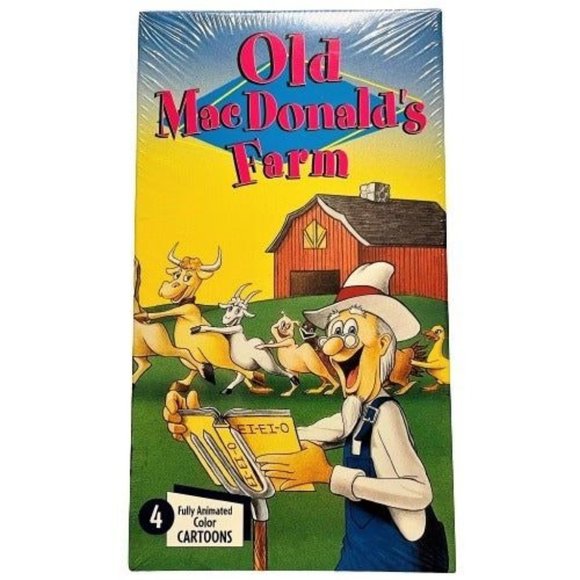 Old Mc Donald's Farm (4) Fully Animated Color Cartoons Factory Sealed VHS Tape - Picture 1 of 4